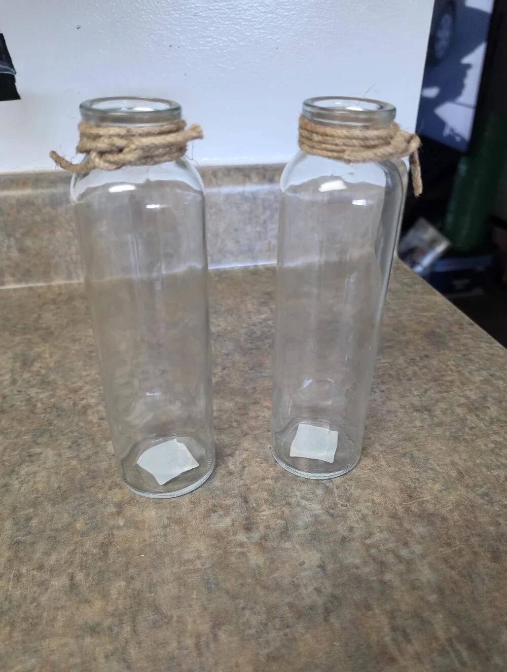 Clear Eastport Bud Vase with Rope Accent - Pack of 2